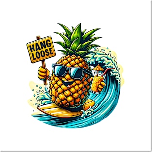 Pineapple Surfer Posters and Art